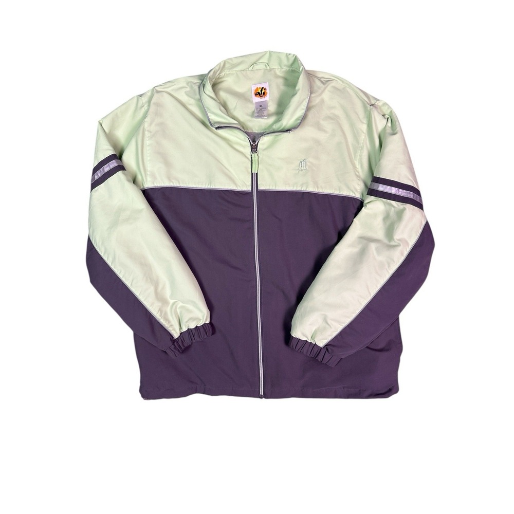 AFI Sport Y2K Women's Sz XL Color Block Jacket Full Zip Front Drawstring Waist